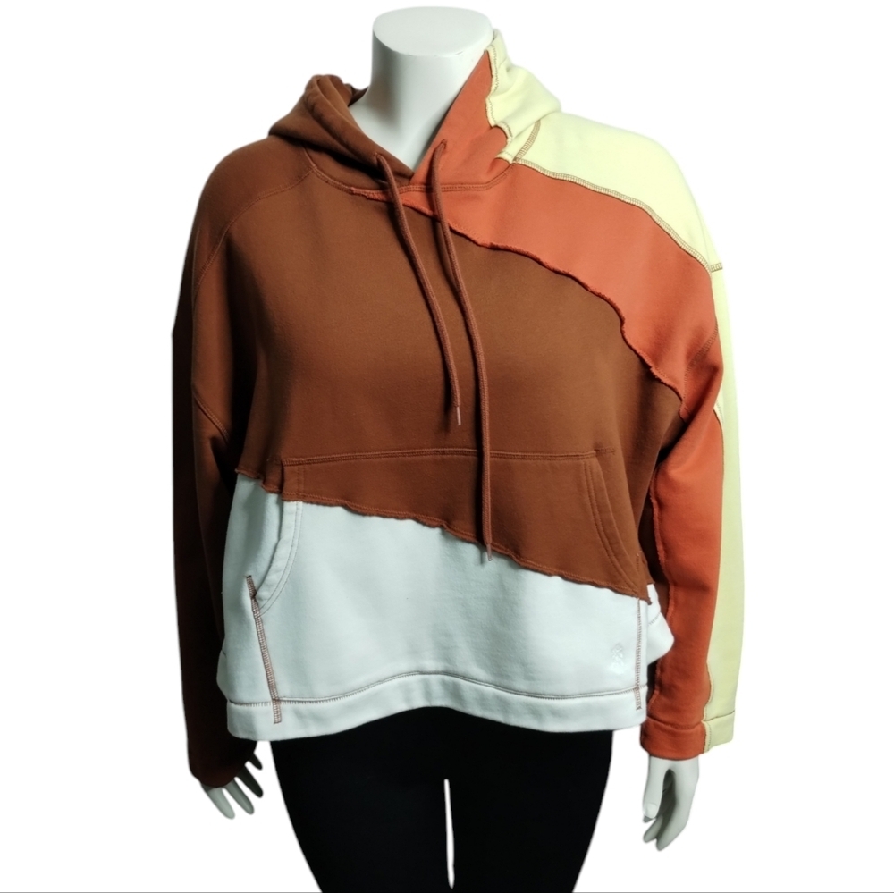 Free People Movement Women's Small Oversized Colorblock All or Nothing Hoodie